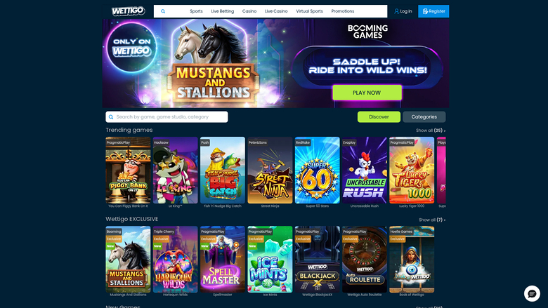 Wettigo Casino — Games lobby