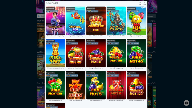 Wettigo Casino — Jackpot games