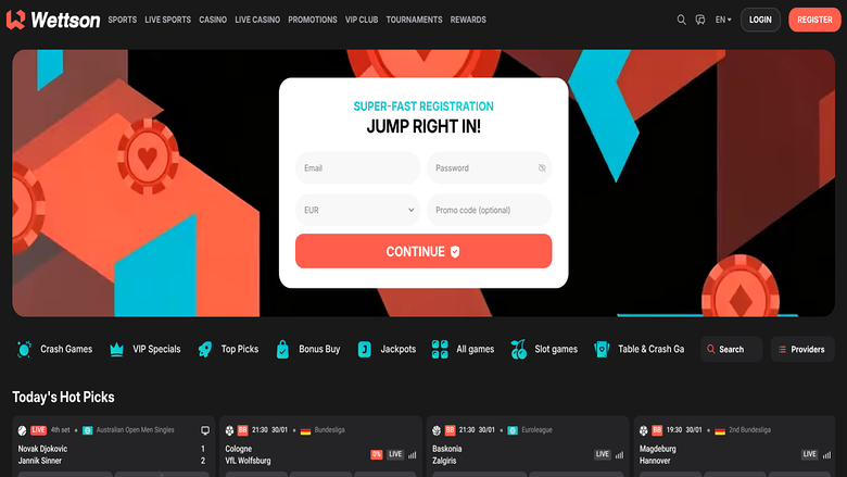 Wettson Casino — Homepage