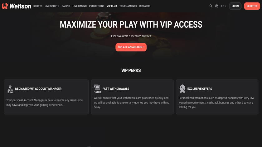 Wettson Casino — VIP section