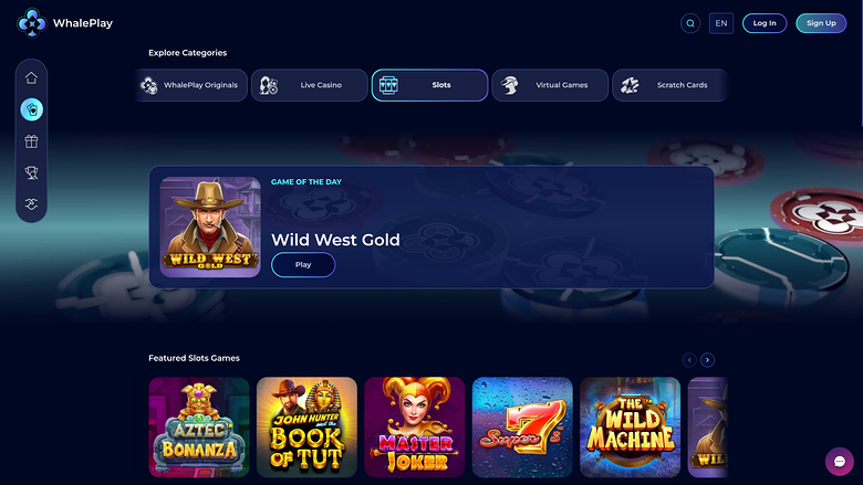 WhalePlay Casino — Games lobby