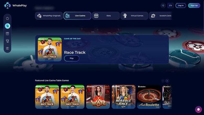 WhalePlay Casino — Livedealer