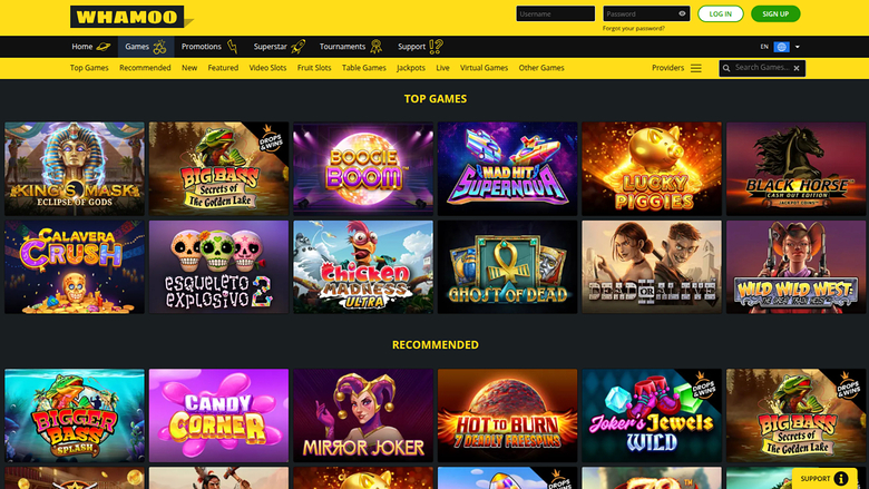 Whamoo Casino — Games lobby
