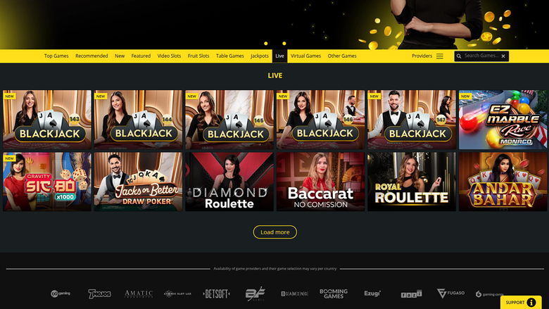 Whamoo Casino — Live dealer lobby