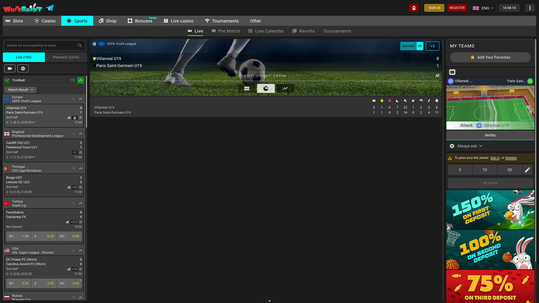 White Rabbit — Sportsbook