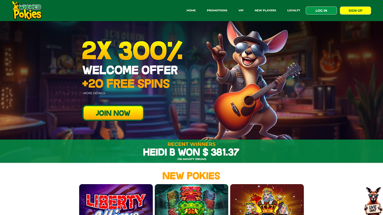 Wicked Pokies Casino — Homepage