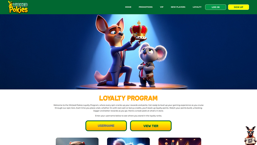 Wicked Pokies Casino — VIP section