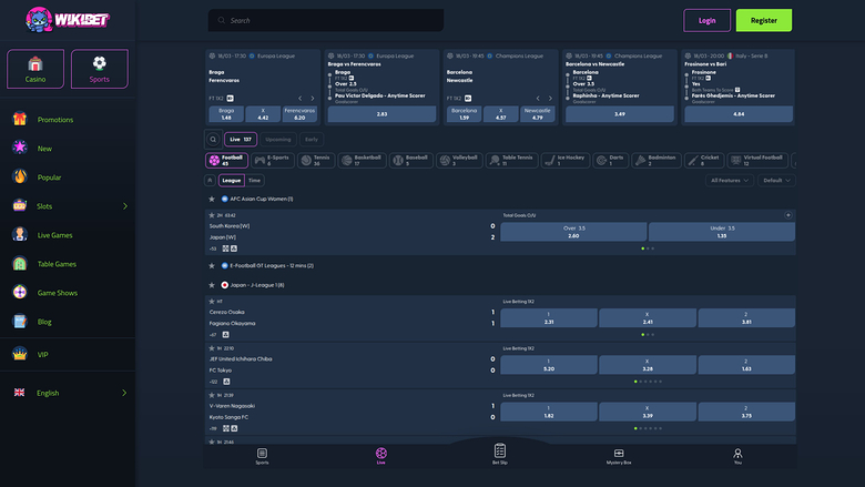 Wikibet Casino — Sportsbook