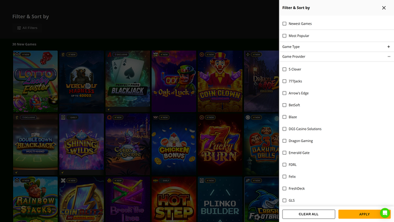 Wild Casino — Games by studio