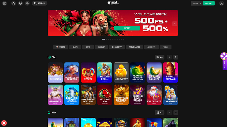 Wild Tornado Casino — Homepage