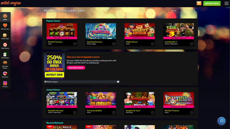 Wild Vegas Casino — Homepage