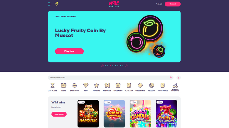 Wildfortune Casino — Homepage
