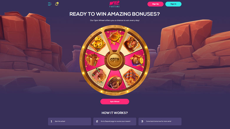 Wildfortune Casino — Wheel spin