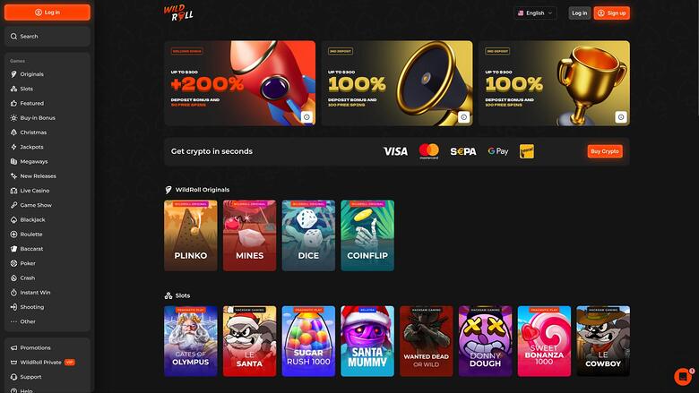 WildRoll Casino — Homepage