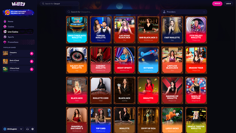 Wildzy Casino — Livedealer