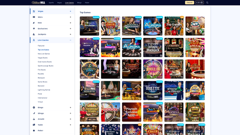 Willbet Casino — Live dealer lobby