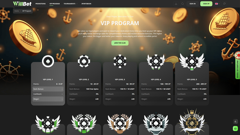 Willbet Casino — VIP section
