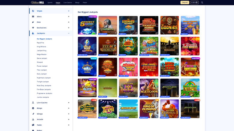 William Hill Casino — Jackpot games