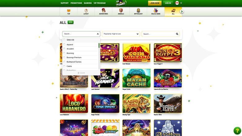Win MaChance Casino — Games by studio