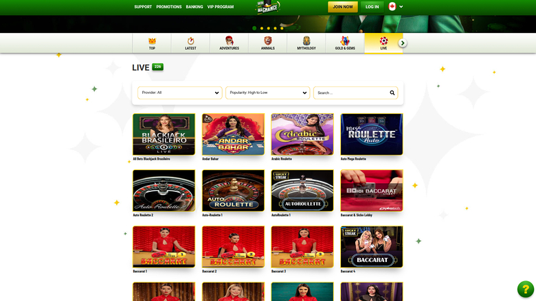 Win MaChance Casino — Live dealer lobby