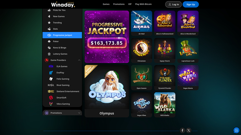 Winaday Casino — Games by studio