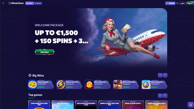 Winairlines Casino — Homepage