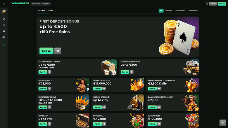 WinBeatz Casino — Promotions page