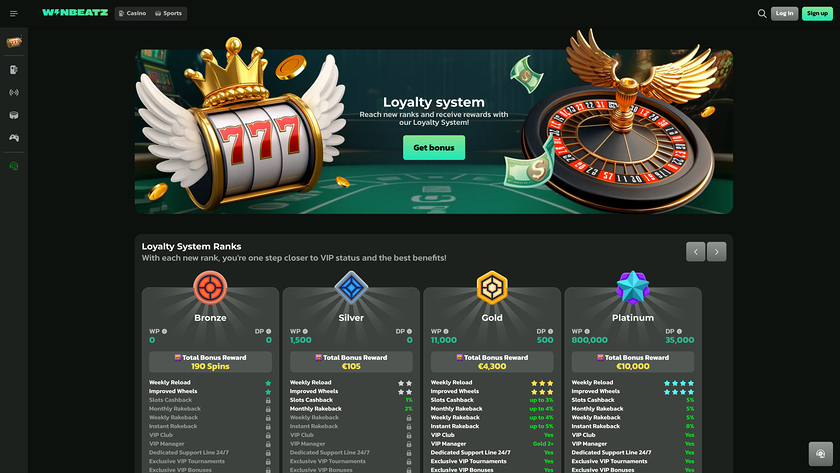 WinBeatz Casino — VIP section