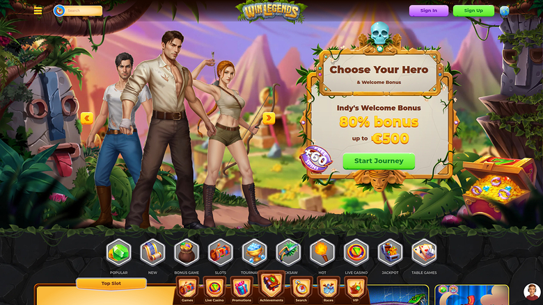 WinLegends Casino — Homepage