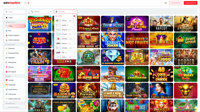 Winmasters Casino — Games by studio
