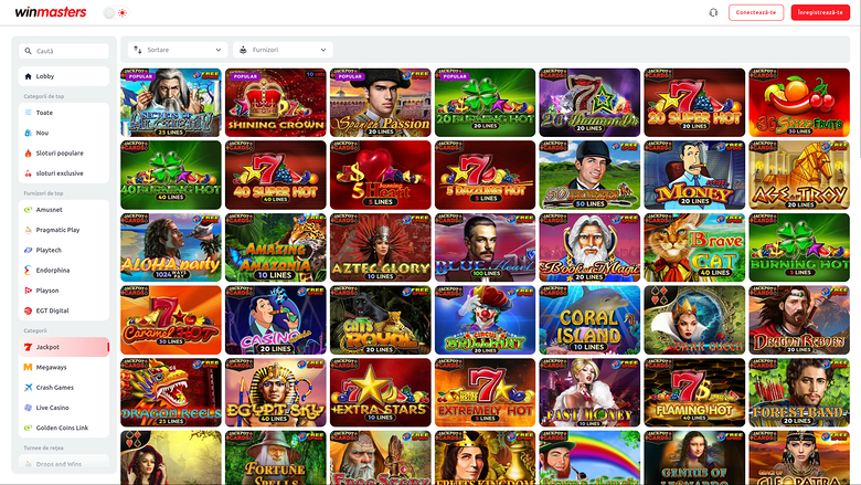 Winmasters Casino — Jackpot games