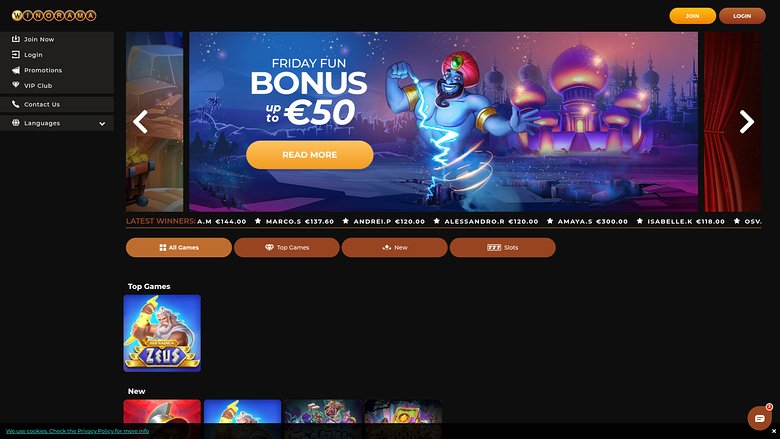 Winorama Casino — Homepage