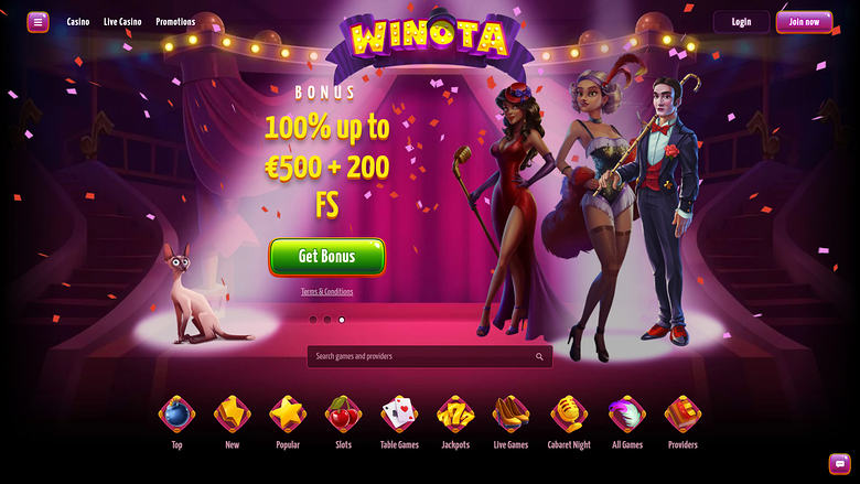 Winota Casino — Homepage