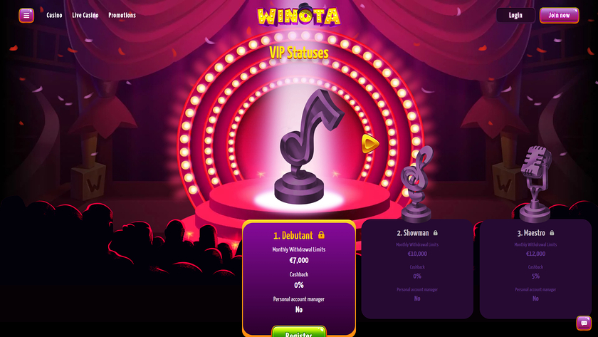 Winota Casino — VIP section