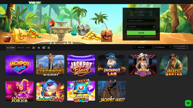WinOui Casino — Jackpot games
