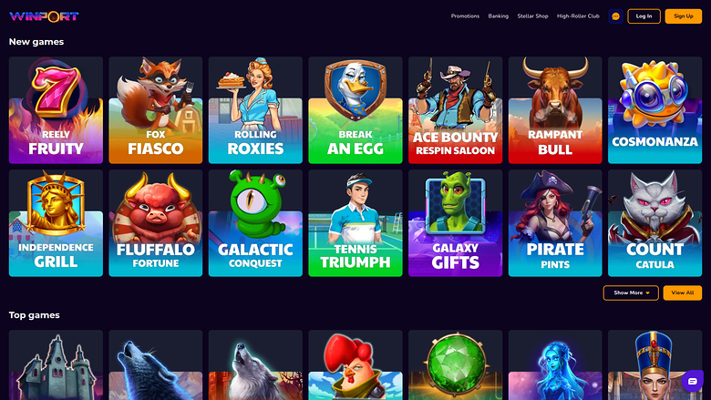 WinPort Casino — Games lobby