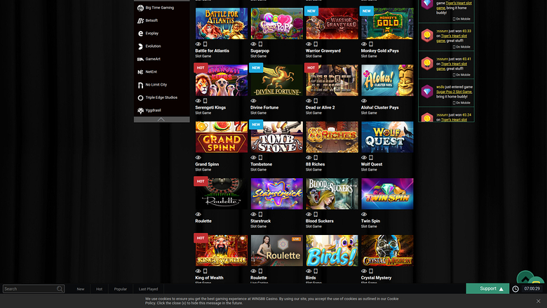 Wins88 Casino — Games lobby