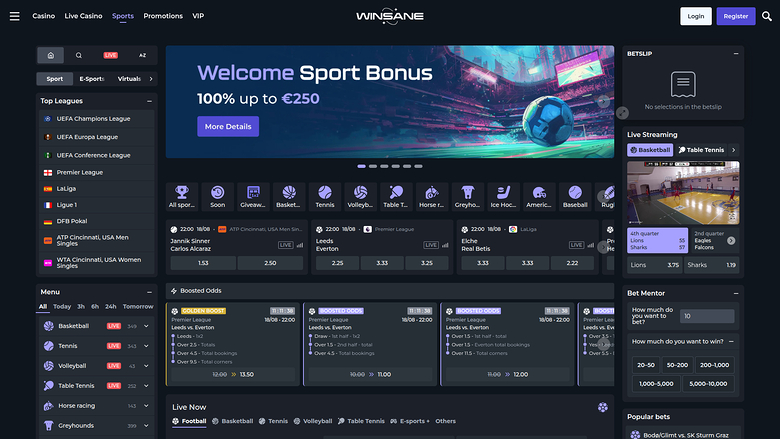 Winsane Casino — Sportsbook