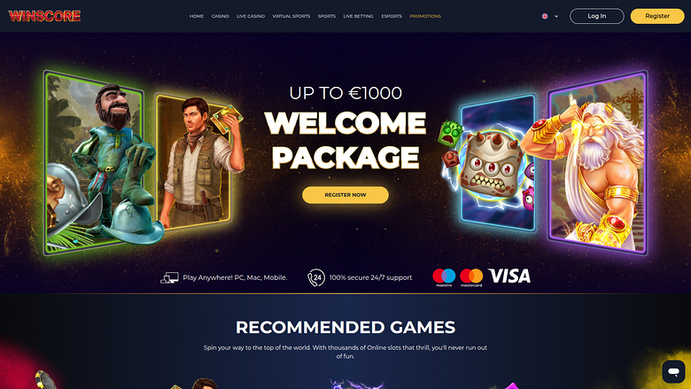Winscore Casino — Homepage