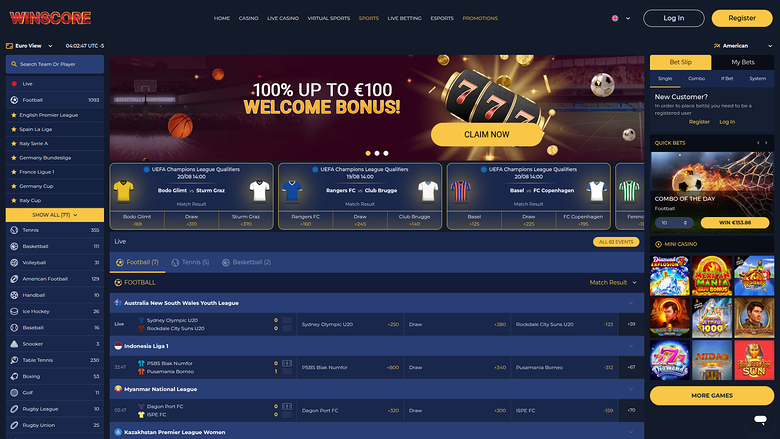 Winscore Casino — Sportsbook