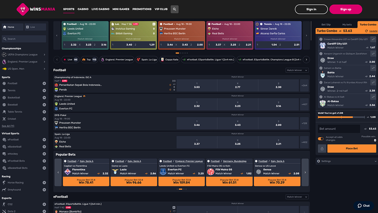 WinsMania — Sportsbook