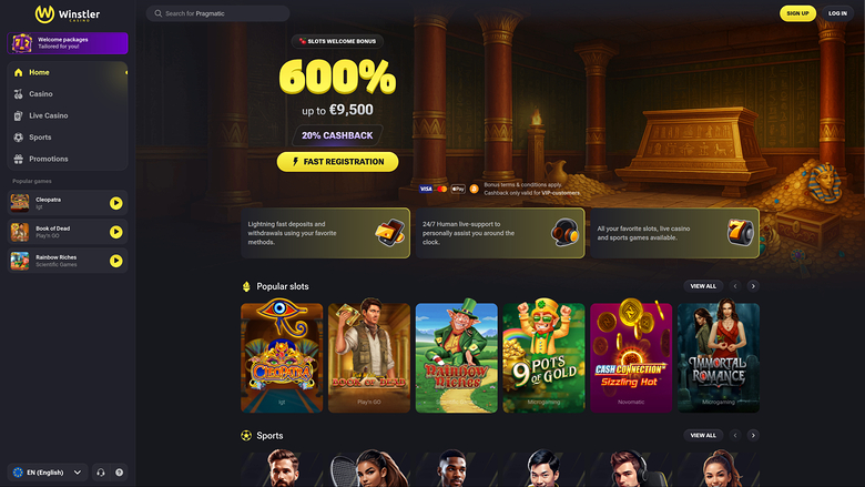 Winstler Casino — Homepage