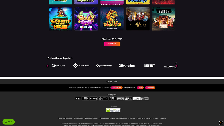 WinTrillions Casino — Games by studio