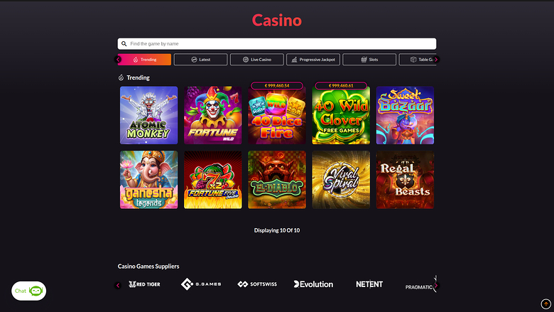 WinTrillions Casino — Games lobby