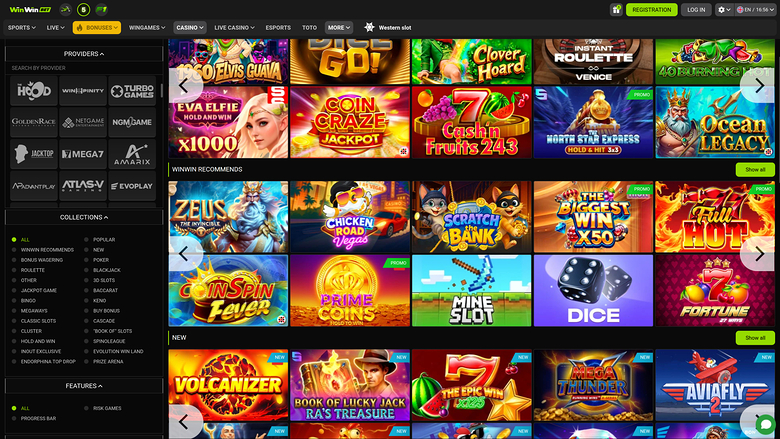 WinWin Casino — Games by studio