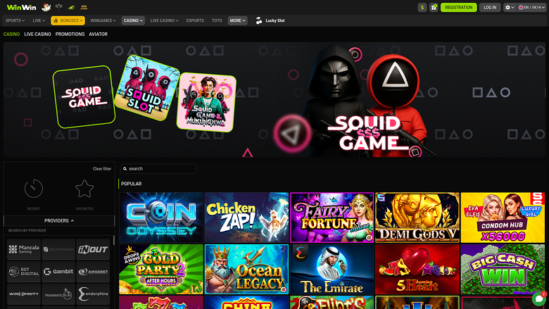 WinWin Casino — Homepage