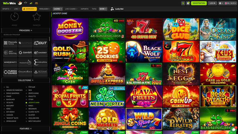 WinWin Casino — Jackpot games