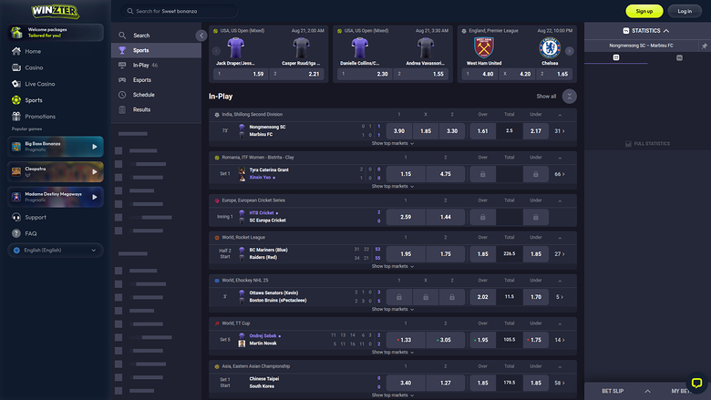 Winzter Casino — Sportsbook