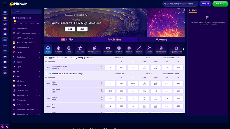 WishWin Casino — Sportsbook