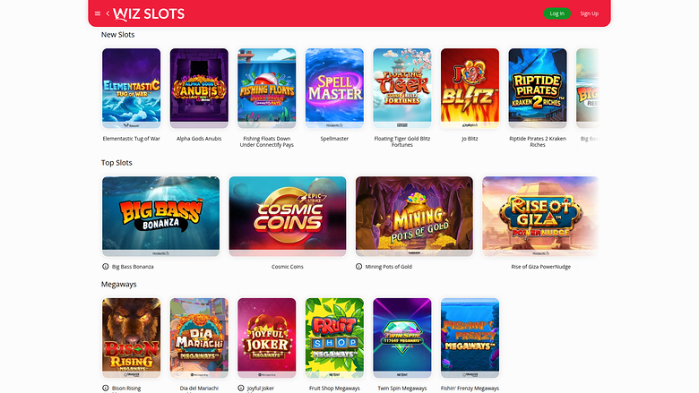 Wiz Slots Casino — Games lobby